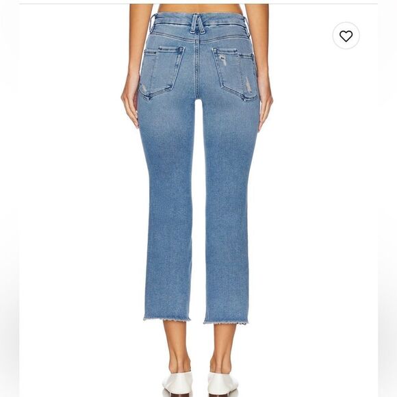 Good American Good Petite Straight Split Pockets Jeans - Picture 5 of 12